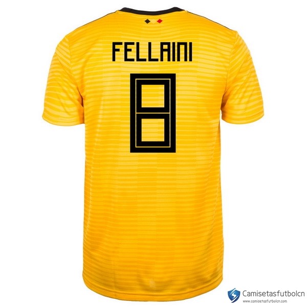 Camiseta Seleccion Belgica Segunda equipo Fellaini 2018 Amarillo